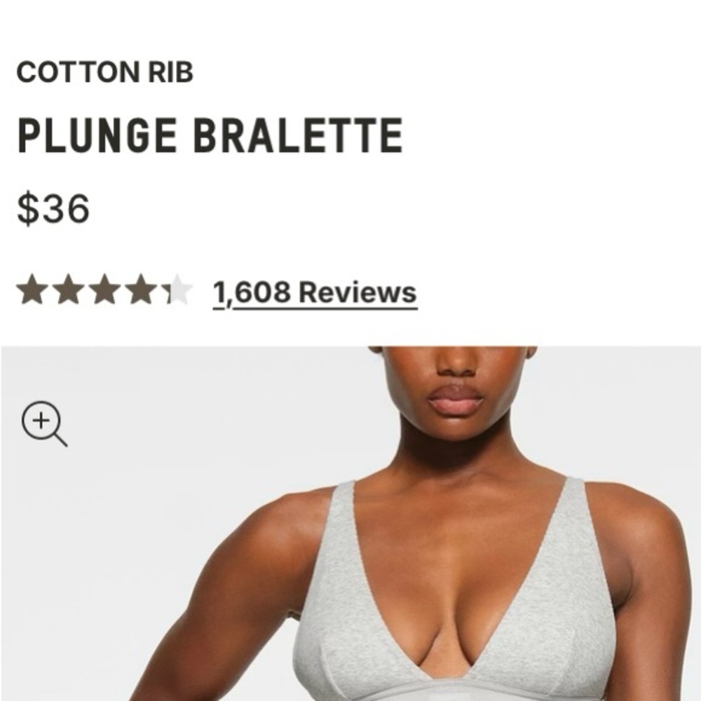 SKIMS Oatmeal Color Ribbed Bralettes - Picture 13 of 14